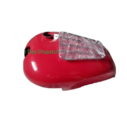 FITS TRIUMPH T100, 3T & 5T PETROL FUEL TANK IN RED AND WHITE PAINT (REPRO)
