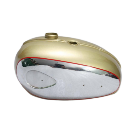Gas Tank For Bsa A65 Thunder Bolt Golden Paint Chrome Dual Carb