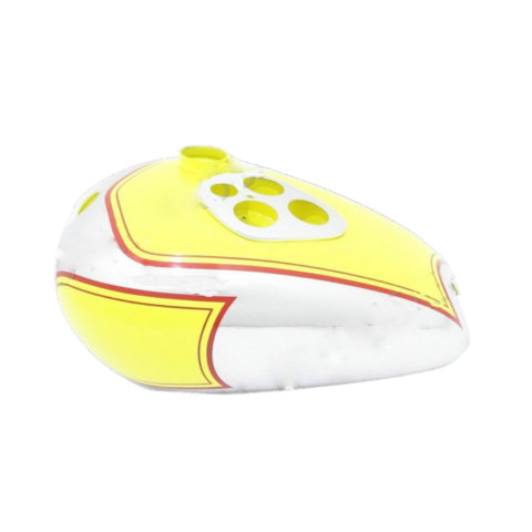 Gas Tank For Triumph Tiger T80 In Yellow Paint &Chromed With Meter Plate