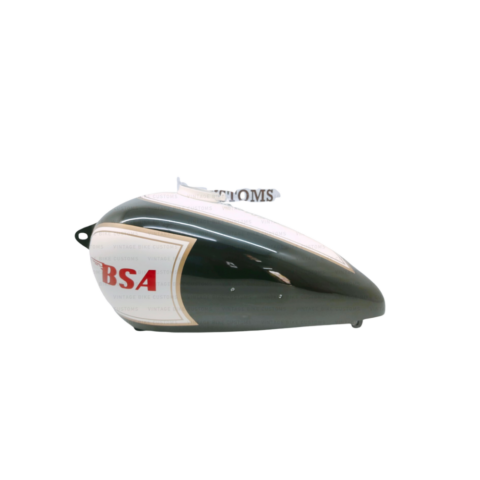 Gas Tank For Bsa M20 Civil Model In Black & White Paint