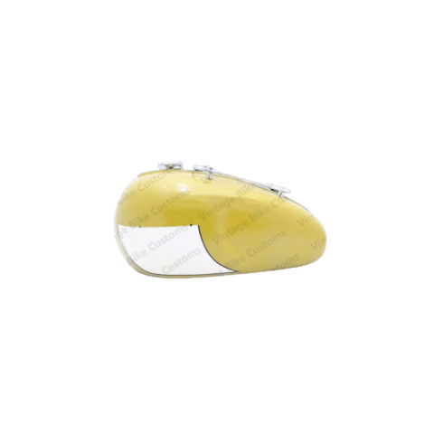 Gas Tank For Triumph T120 Bonneville 3.5 Gallon In Yellow Paint With Rack & Cap