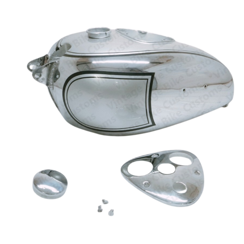Gas Tank For Bsa M20 M21 M22 M23 M24 1938-40 Silver Paint & Chrome