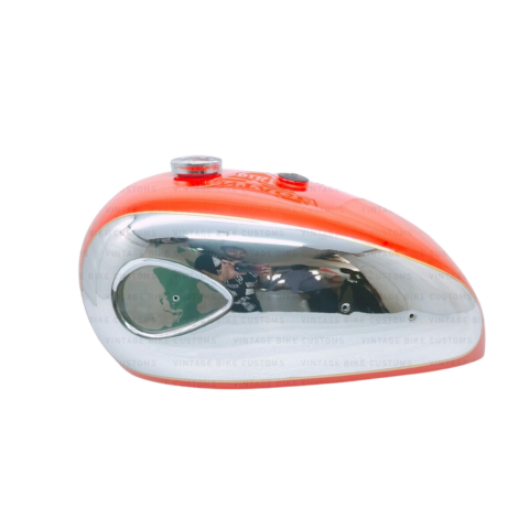 Gas Tank For Bsa A7 A10 Super Rocket in Red Paint & Chrome with Cap (Fuel Tank)
