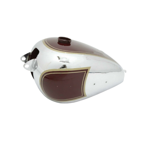 Gas Tank For Bsa A7 Plunger 1950' Model In Maroon Paint &Chrome