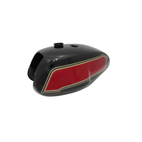 Gas Tank For Triumph T140 Uk Version In Black And Cherry Paint