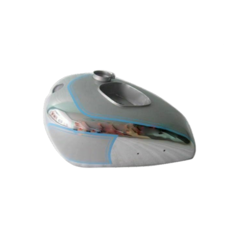 Gas Tank For Triumph Tiger 90 Pre War Model In Silver Paint Chromed