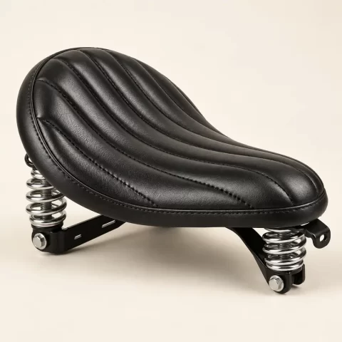 Sprung motorcycle saddle — sample artwork